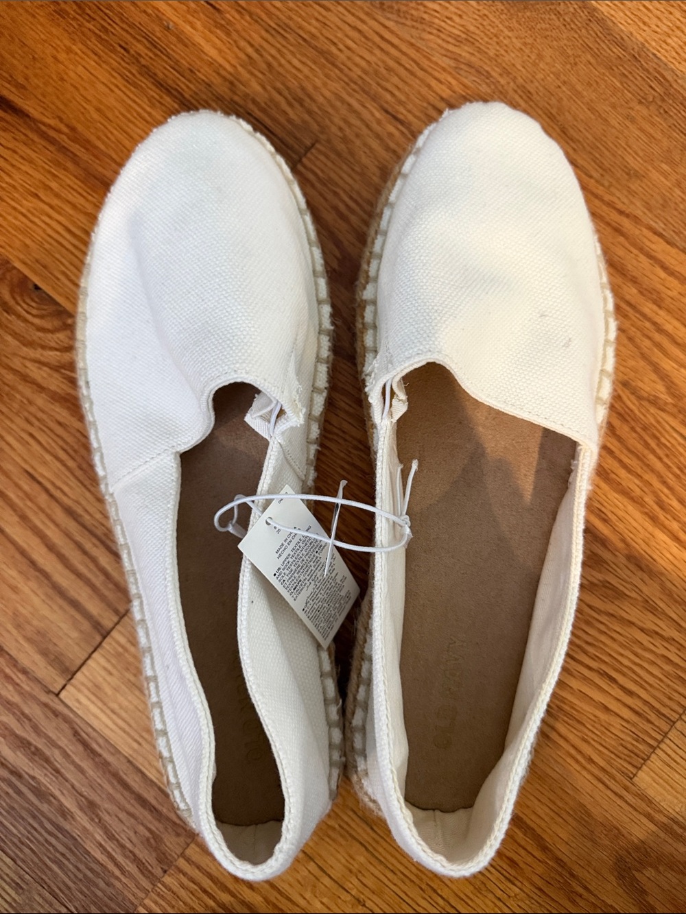 Old Navy White Canvas Espadrille Slip-On Flats